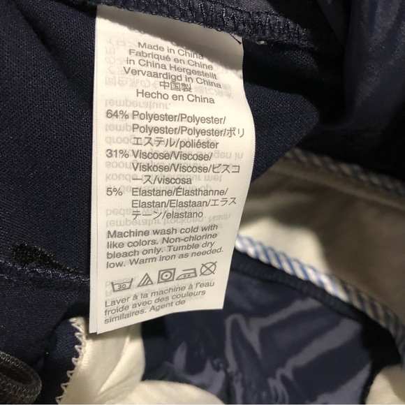 J. Crew Cameron fit Black trouser flat front cropped style faux front pocket 10 - Picture 7 of 7